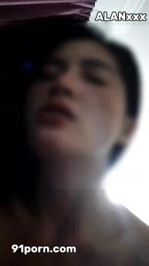说什么都不让拍，趁享受快感时拍了一小段